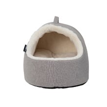 Linen Look Hooded Cat Bed